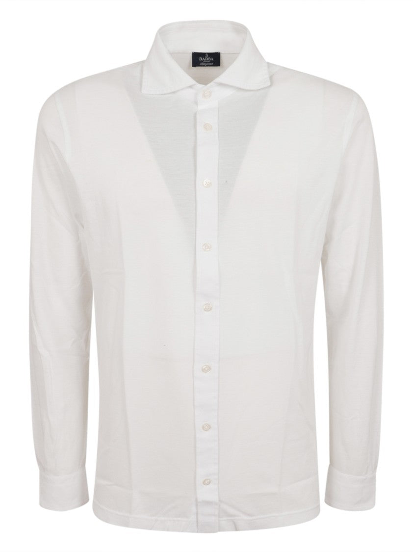Barba Napoli Button-Down Oversized White Shirt