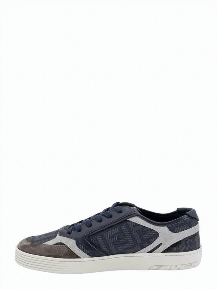 Fendi Low-Top Sneakers With Leather And Suede Paneling