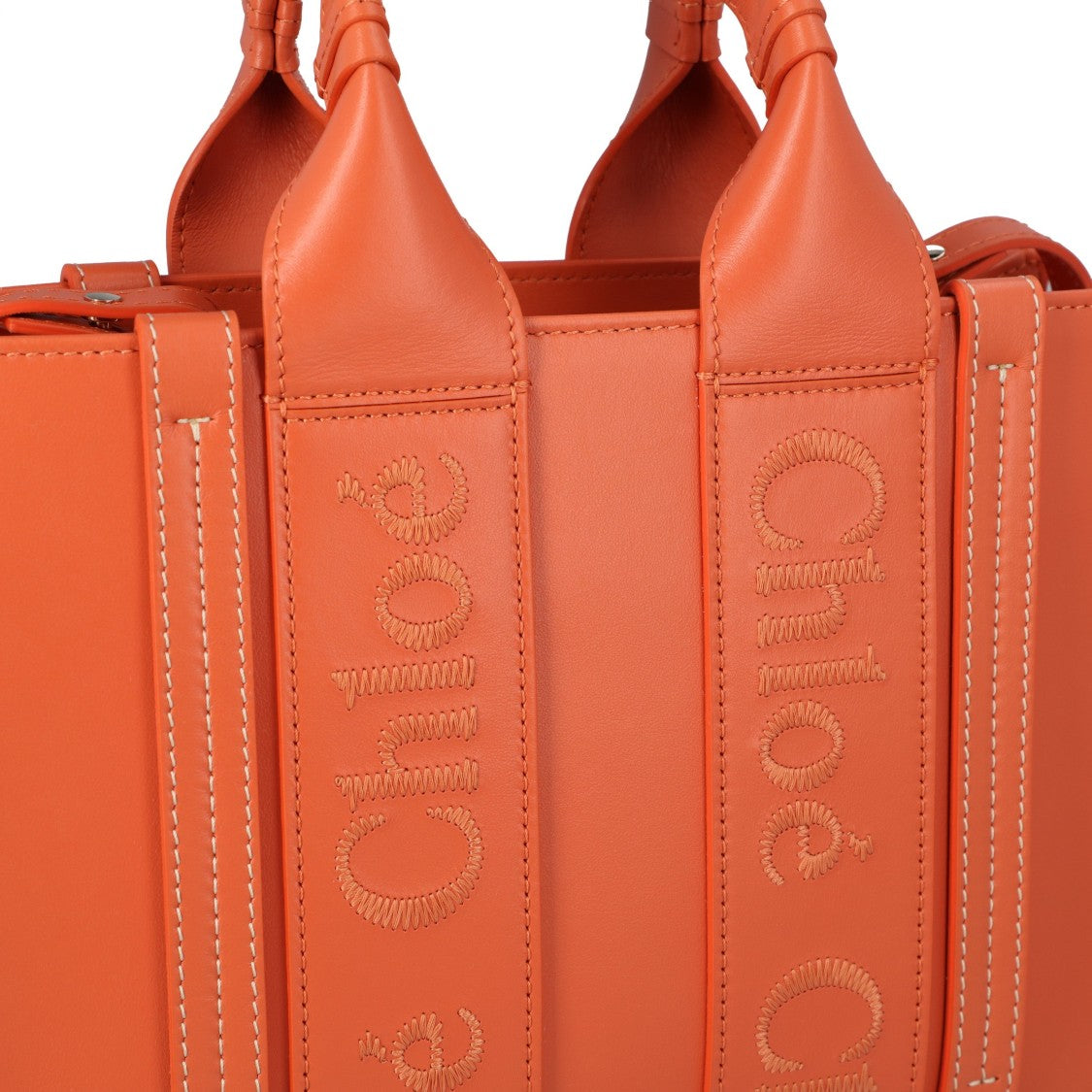 Chloé Small Woody Tote Bag Orange