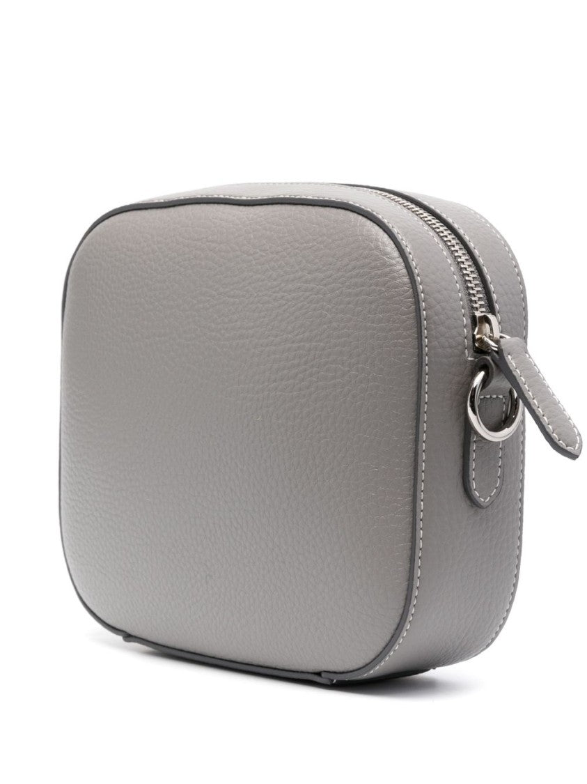 Stella Mccartney Grey Fabric Strap Faux Leather Shoulder Bag