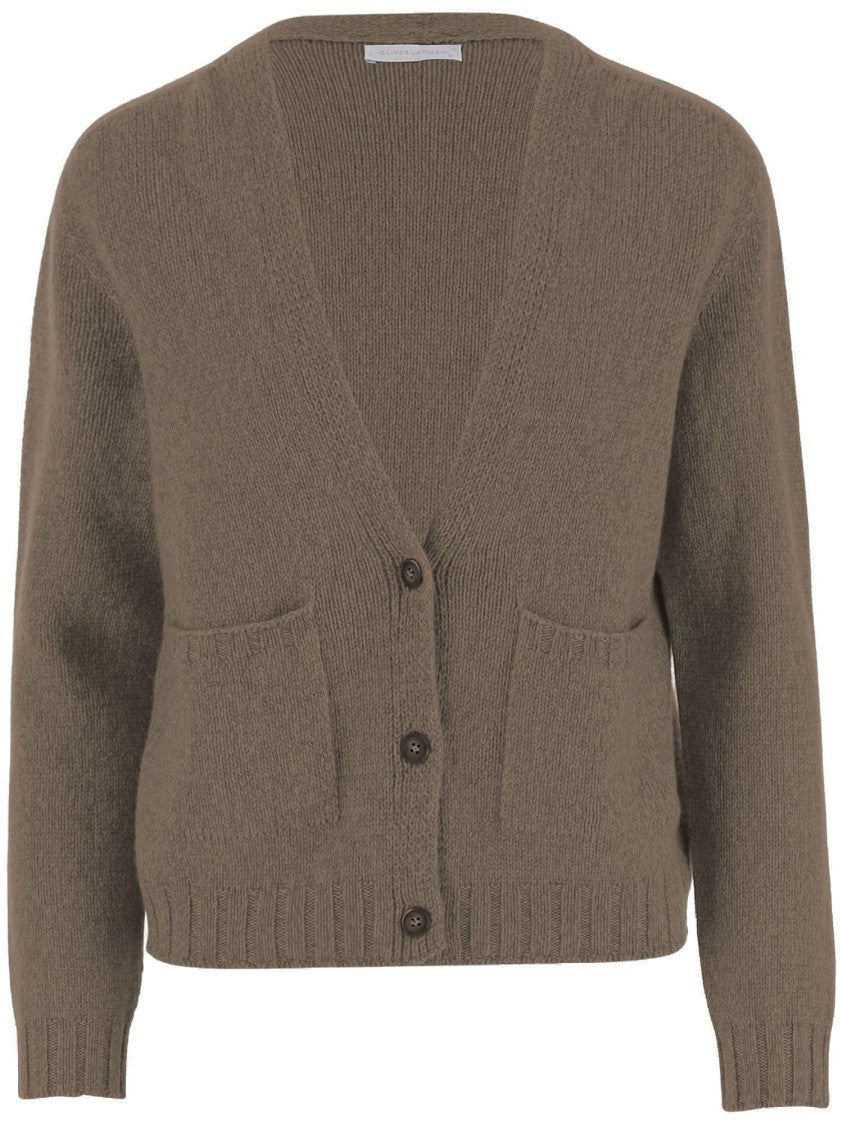 Oliver Lattughi V-Neck Cashmere Cardigan