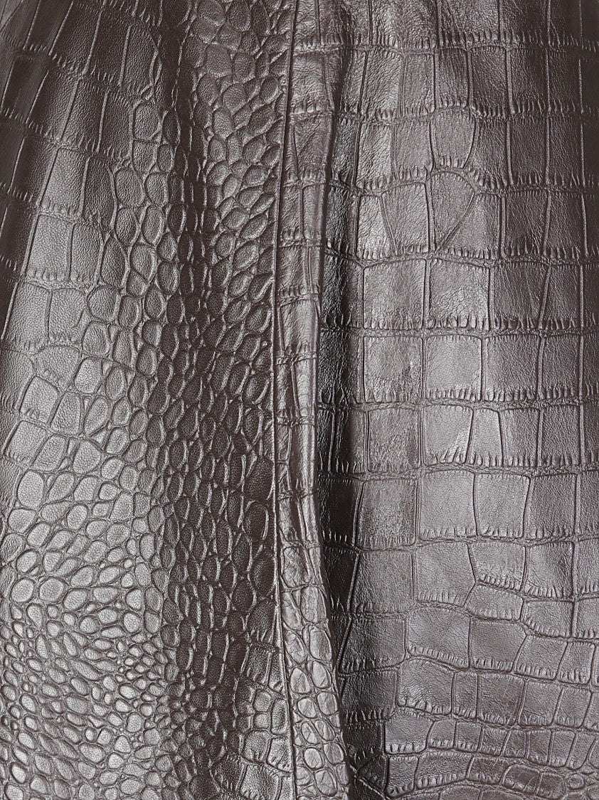 Róhe Crocodile A-Line Skirt