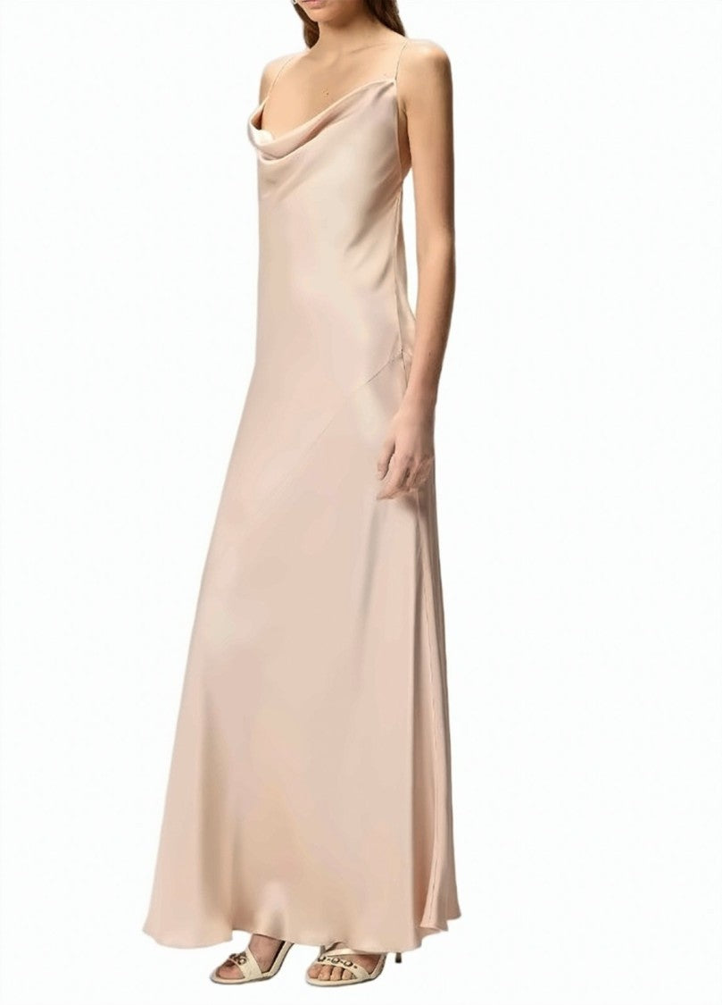 Pinko Farro Satin Open Back Dress