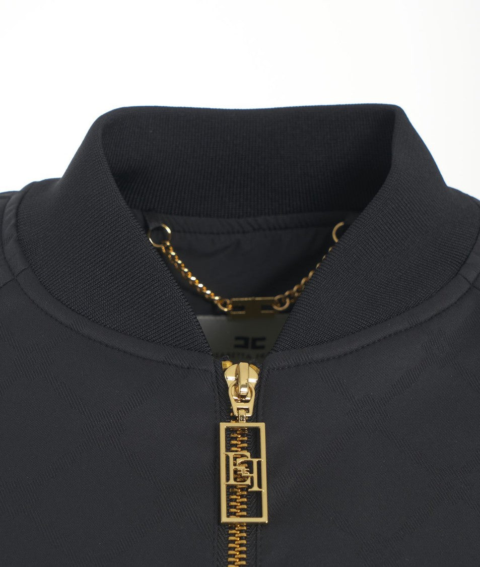 Elisabetta Franchi Bomber Jacket With Monogram
