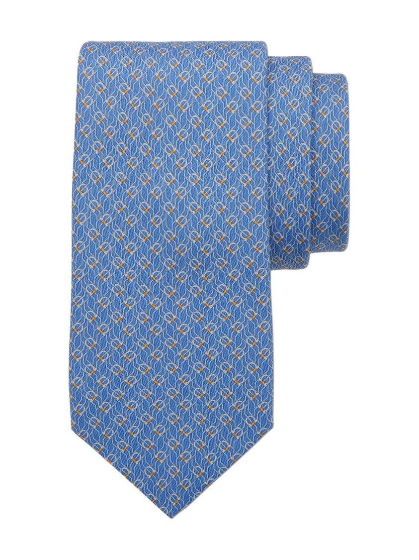 Ferragamo Geometric Patterned Tie With Tetris-Inspired Design