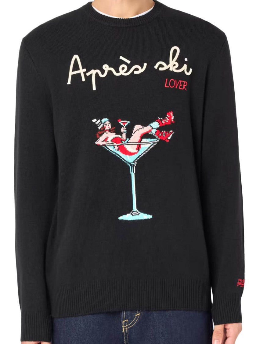 Mc2 Saint Barth Black Graphic Sweatshirt