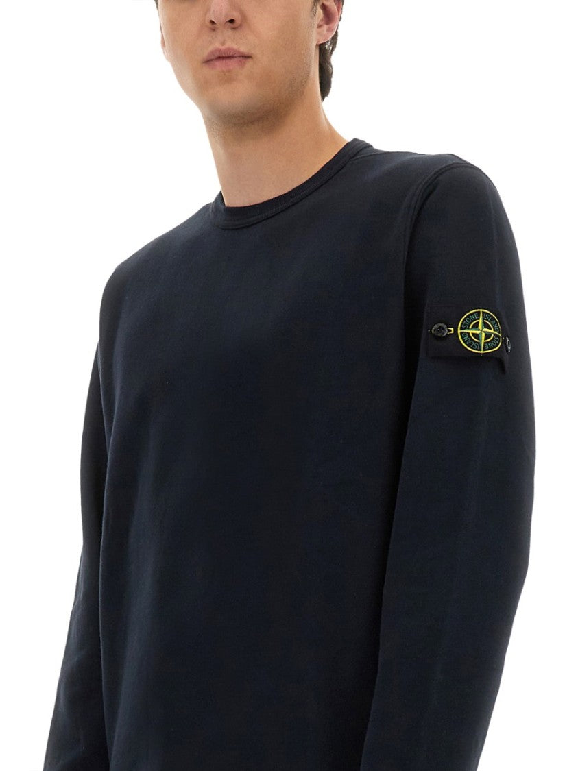 Stone Island Black Organic Cotton Sweatshirt