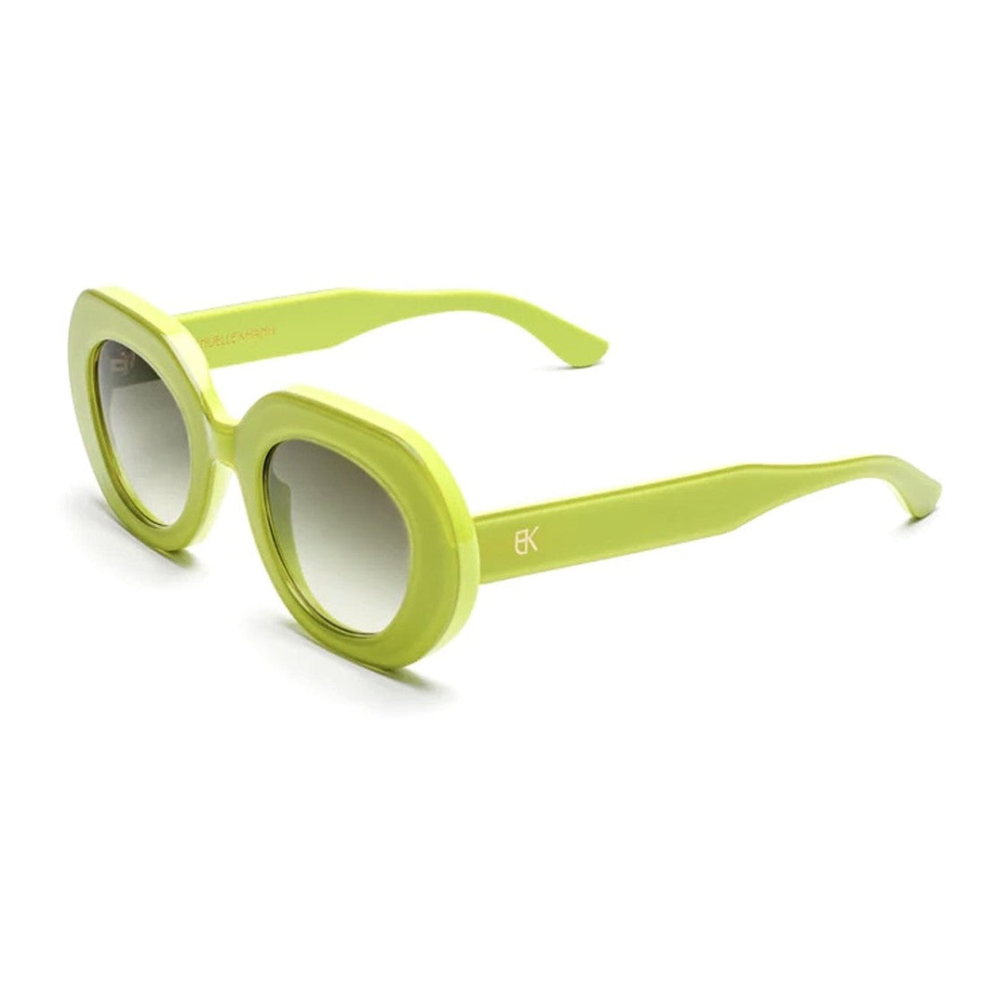 Emmanuelle Khanh Green Love Oval Sunglasses