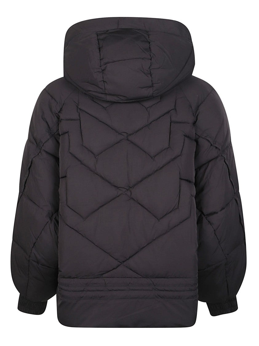 Pinko Dicentra Polyamide Geometric Quilted Down Jacket