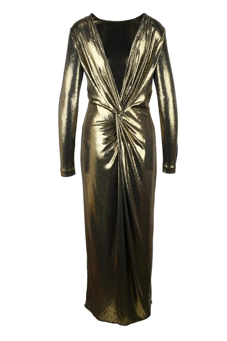 Twin-Set Long Elastic Dress - Gold