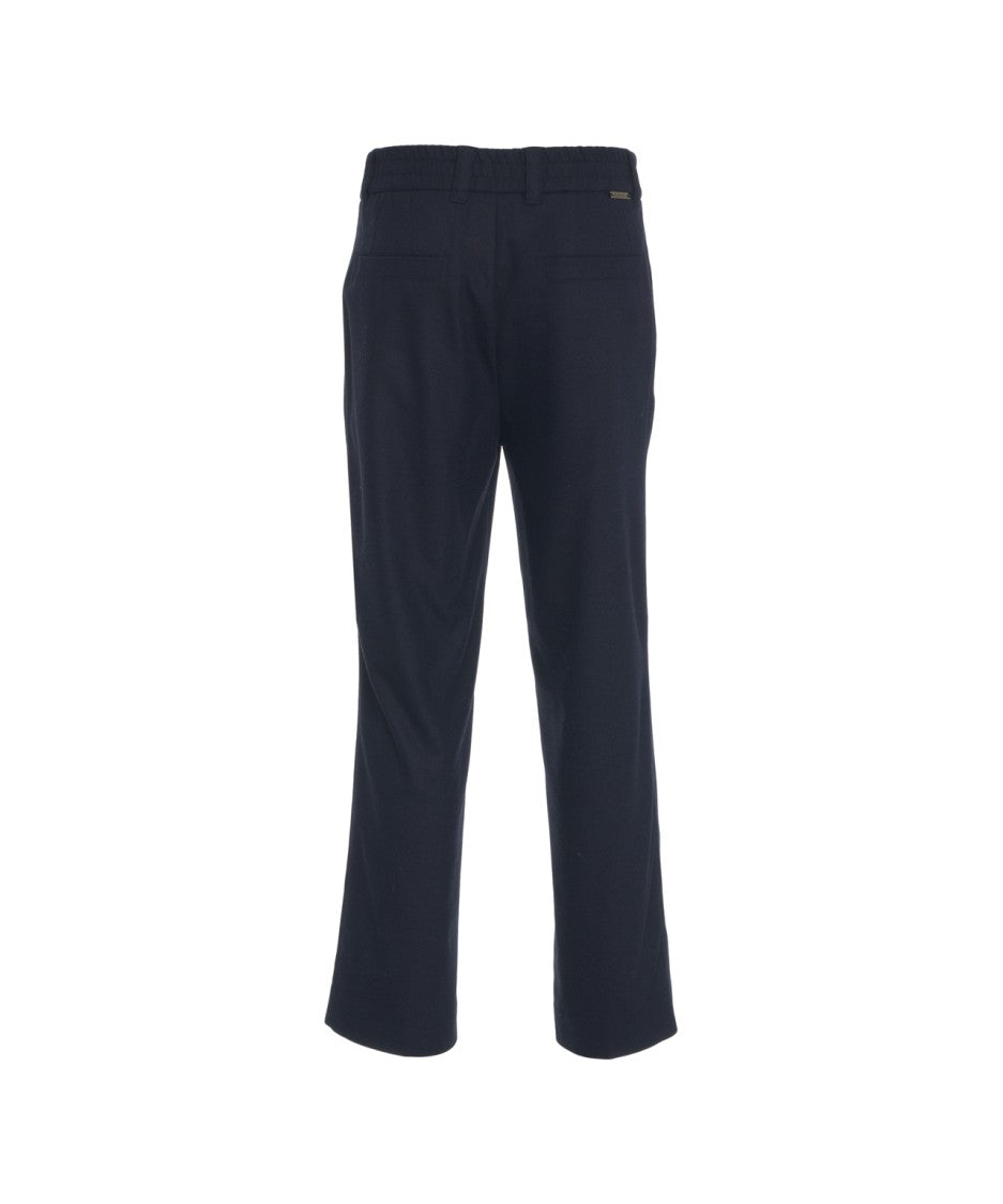 Paolo Pecora Tailored Blue Chinos With Discreet Closure