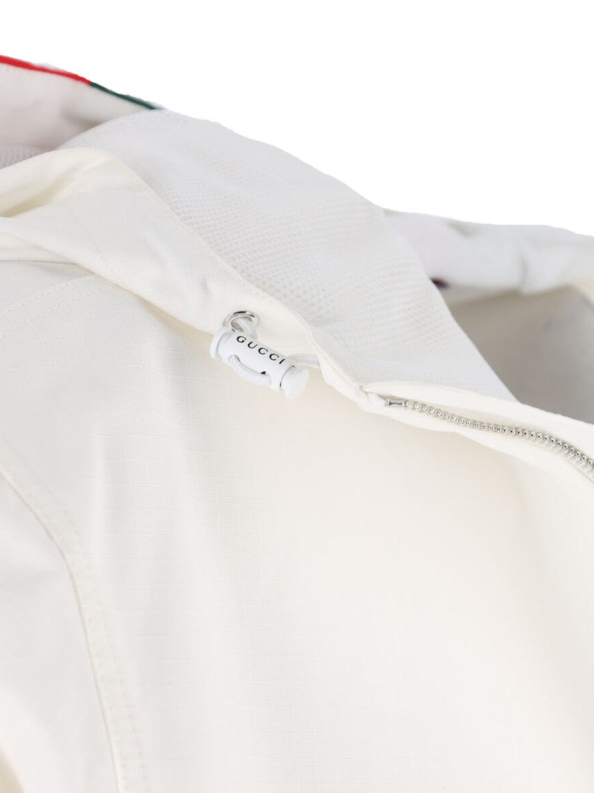 Gucci "Web" Zip Hoodie – White