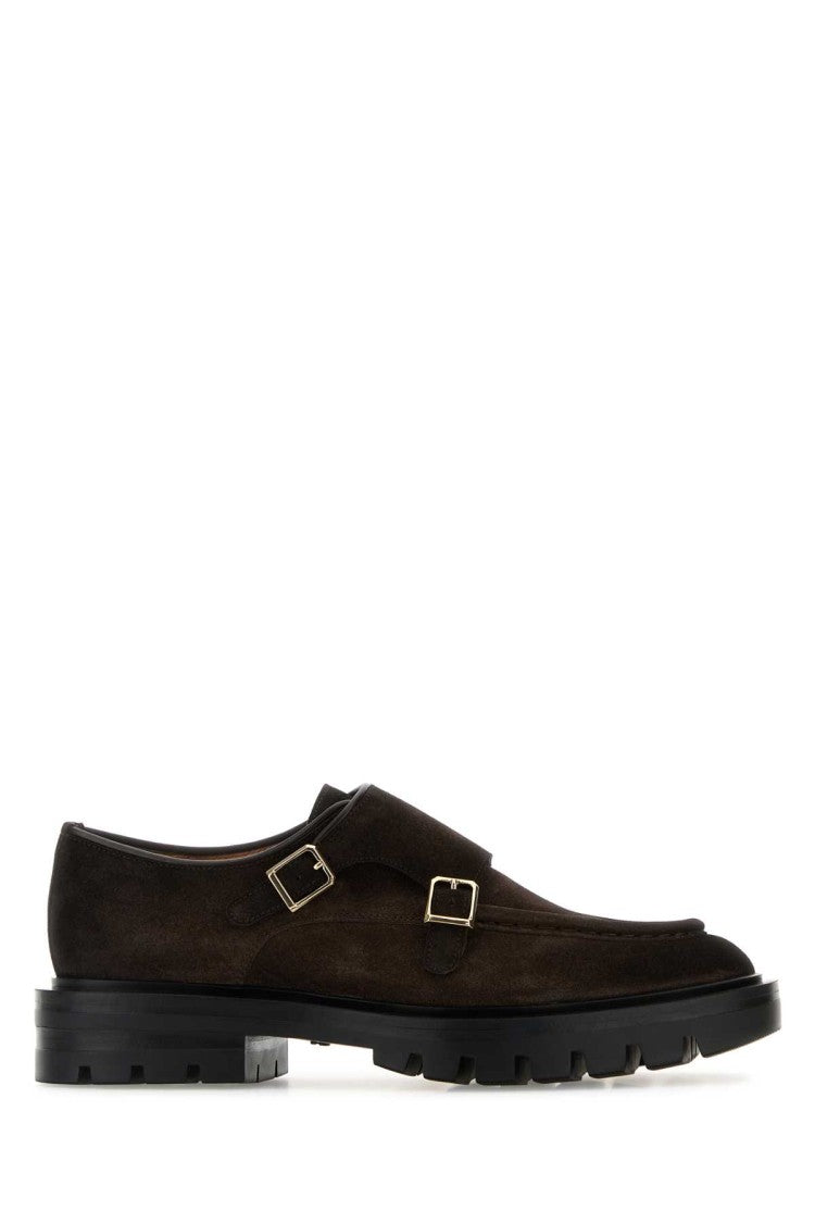 Santoni Brown Suede Loafers