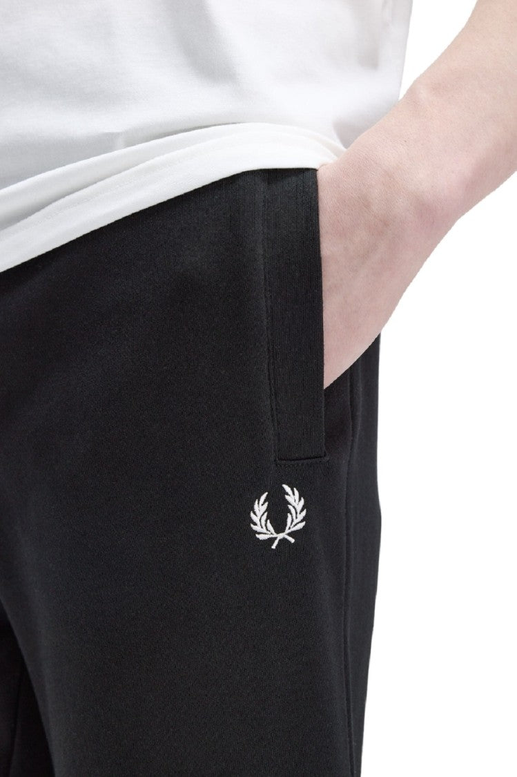 Fred Perry Black Cotton Trousers