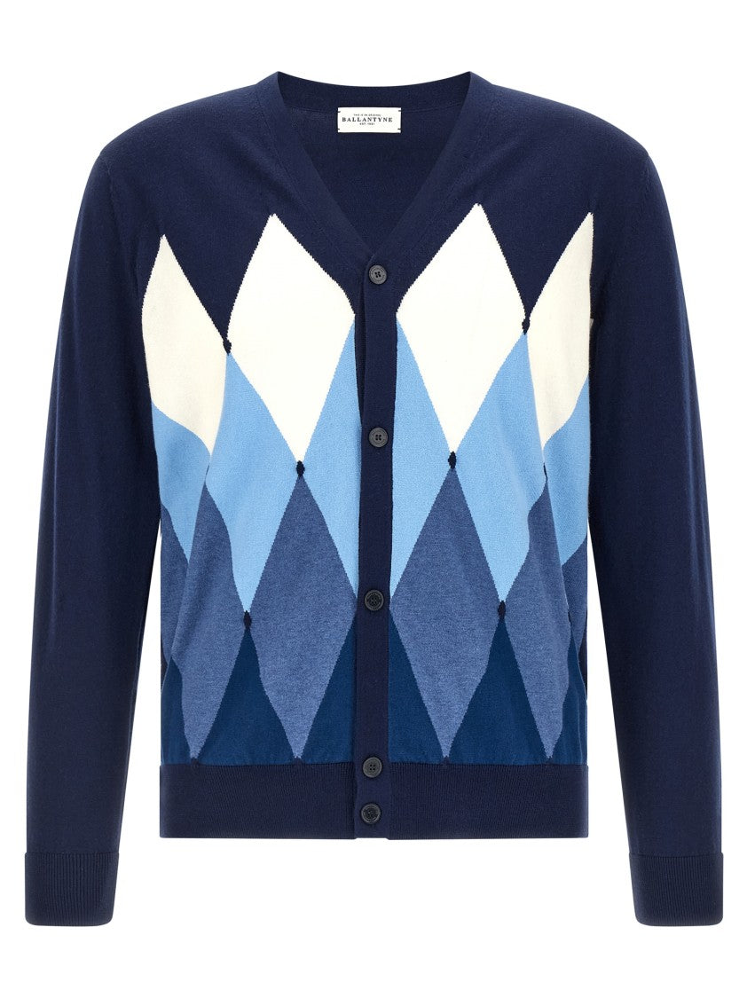 Ballantyne Argyle Jacquard Cardigan