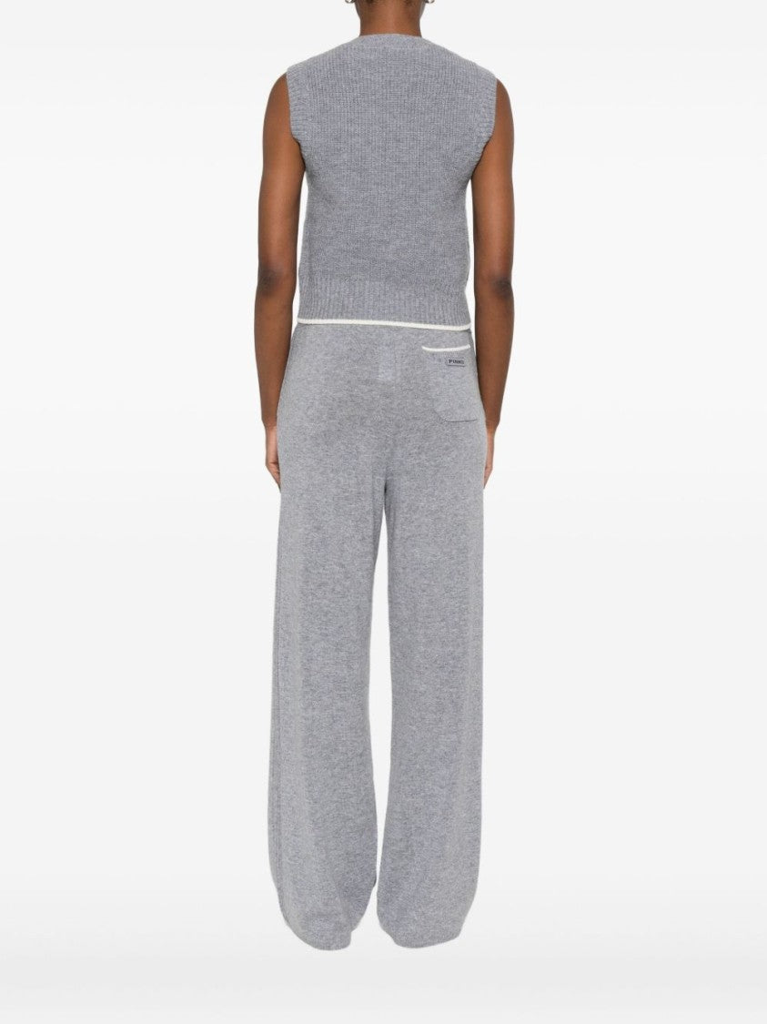 Pinko Sleeveless Grey Knit Sweater Vest