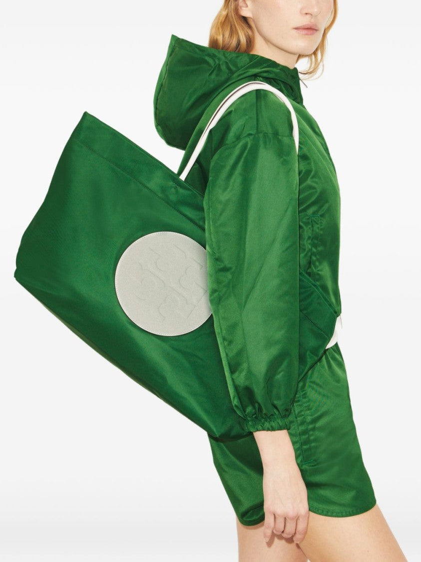 Tory Burch Rectangular Green Tote Bag