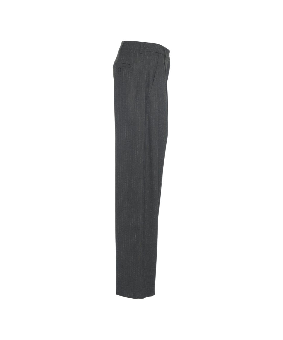 Gender Palazzo Pants With Pinstripe