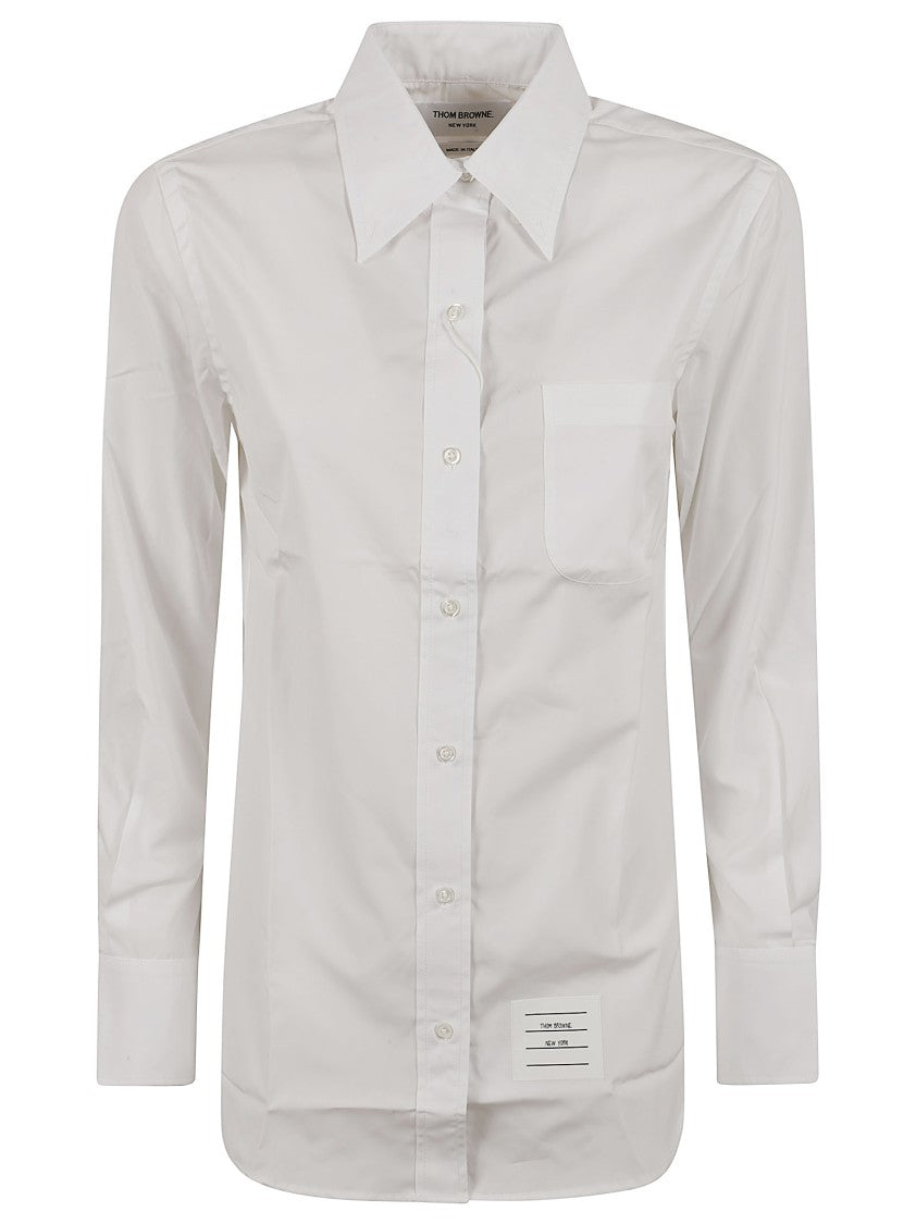 Thom Browne White Cotton Poplin Shirt