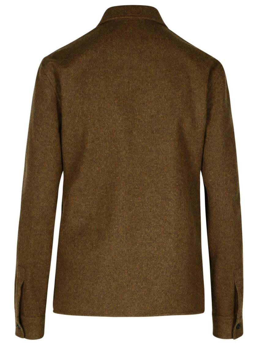 Jil Sander Brown Wool Shirt