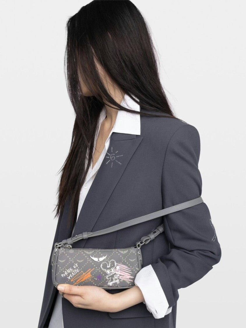 Zadig & Voltaire Small Rectangular Shoulder Bag With Playful Illustrations