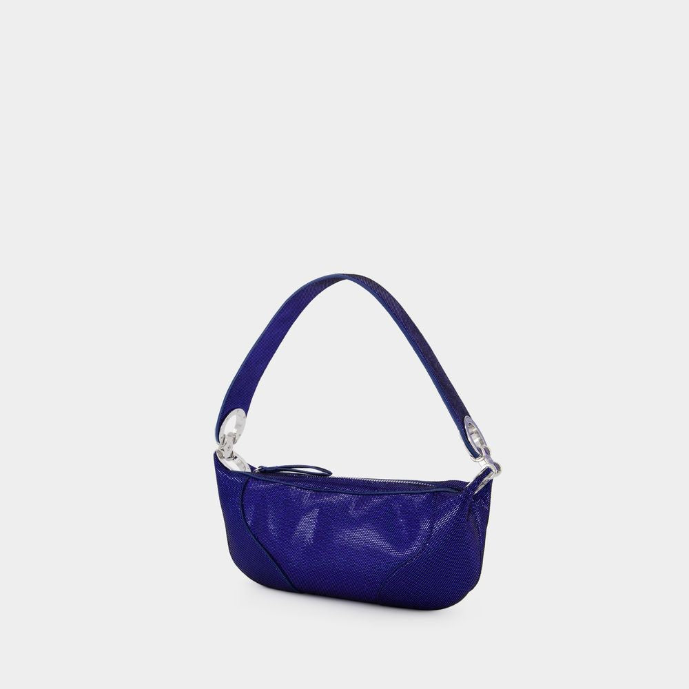 By Far Mini Amira Hobo Bag  - Blue - Leather