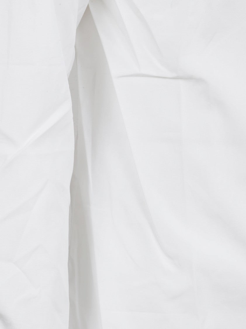 Burberry Tonal Equestrian Knight Embroidered Cotton Poplin Shirt