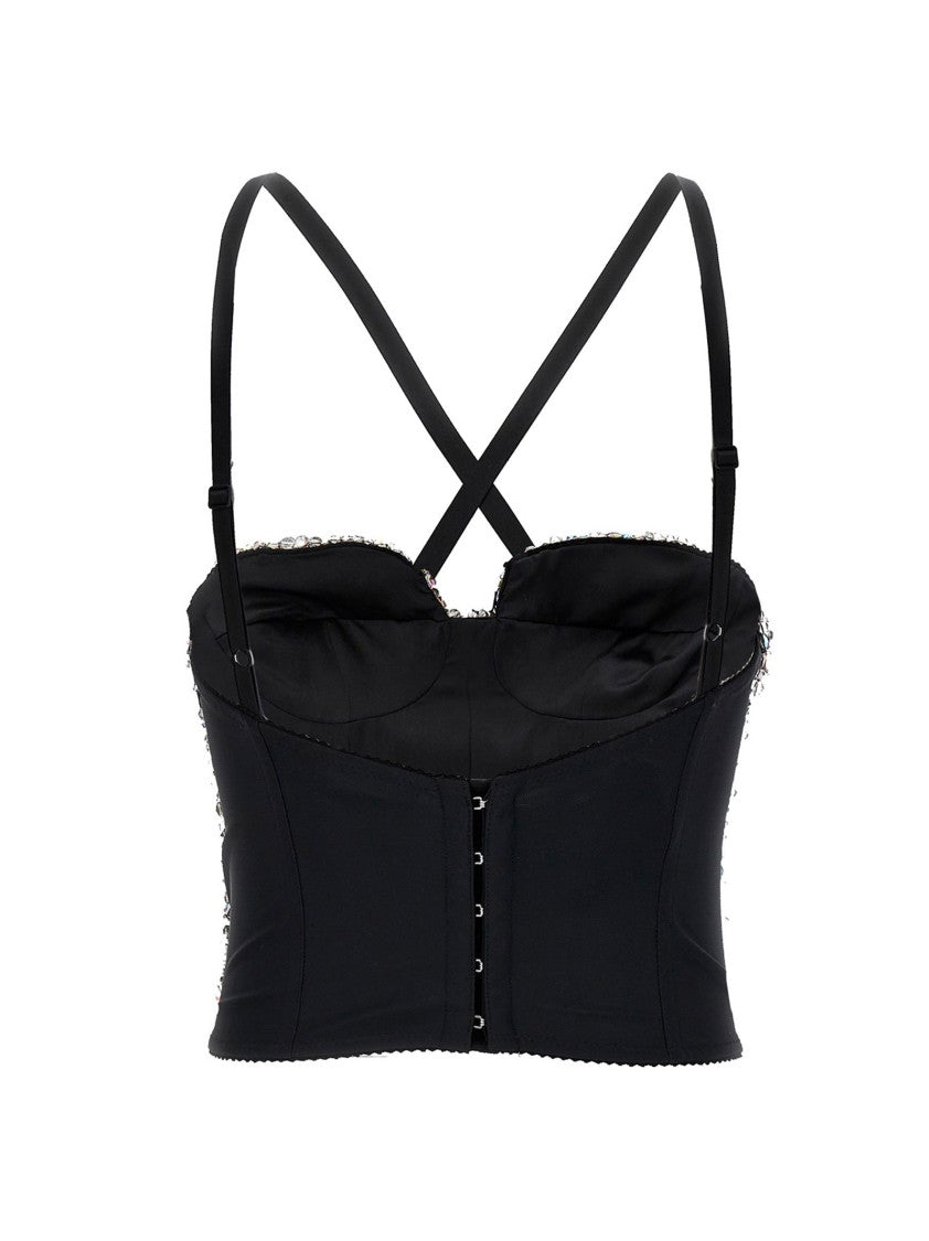 Dolce & Gabbana Sequin Bustier Top