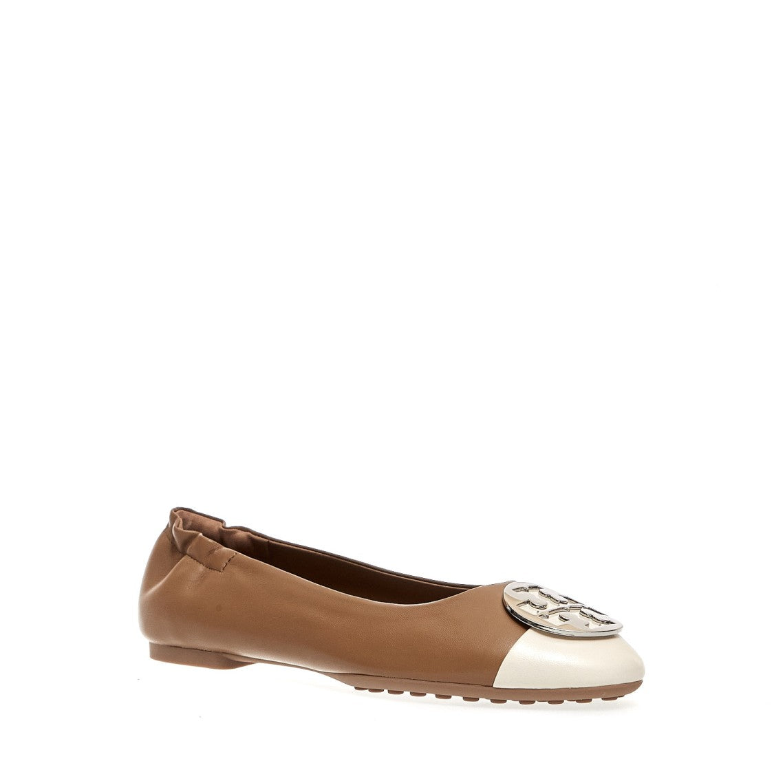 Tory Burch Claire Cap Toe Ballet Almond