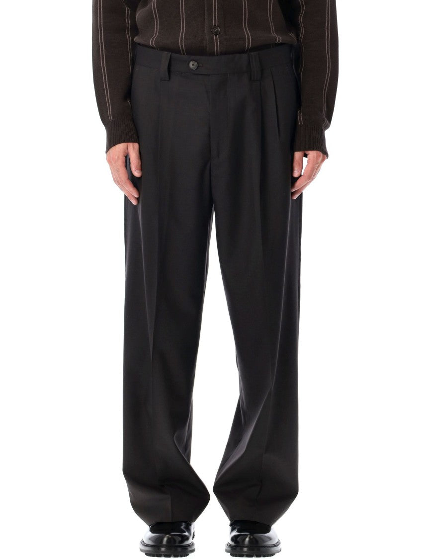 Mfpen Wide-Leg Classic Wool Trousers
