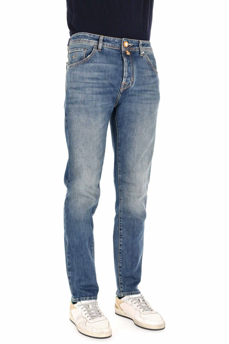Jacob Cohen Geometric Horsehair Label Comfort Jeans