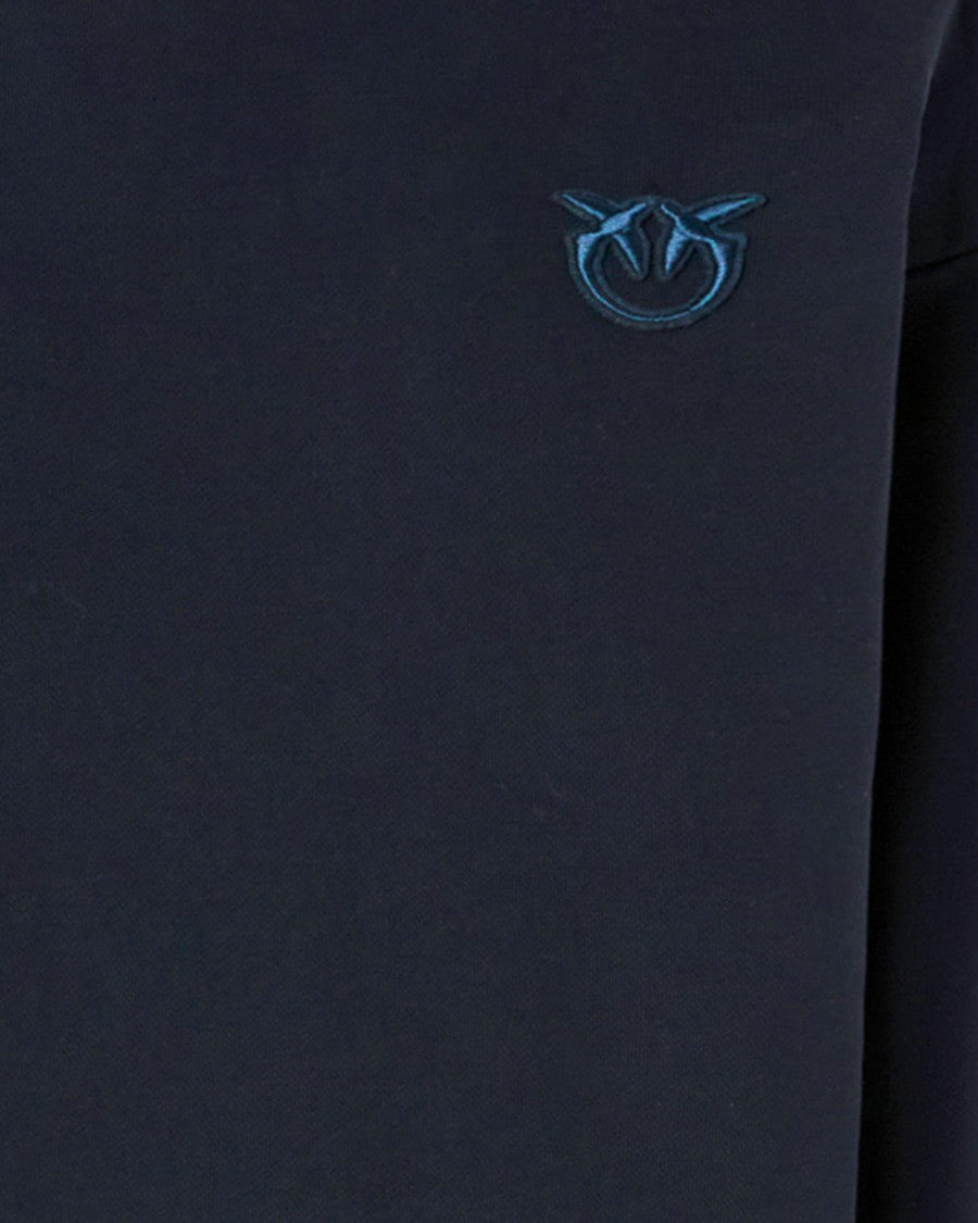 Pinko Blue Buttoned Sweatshirt Dress