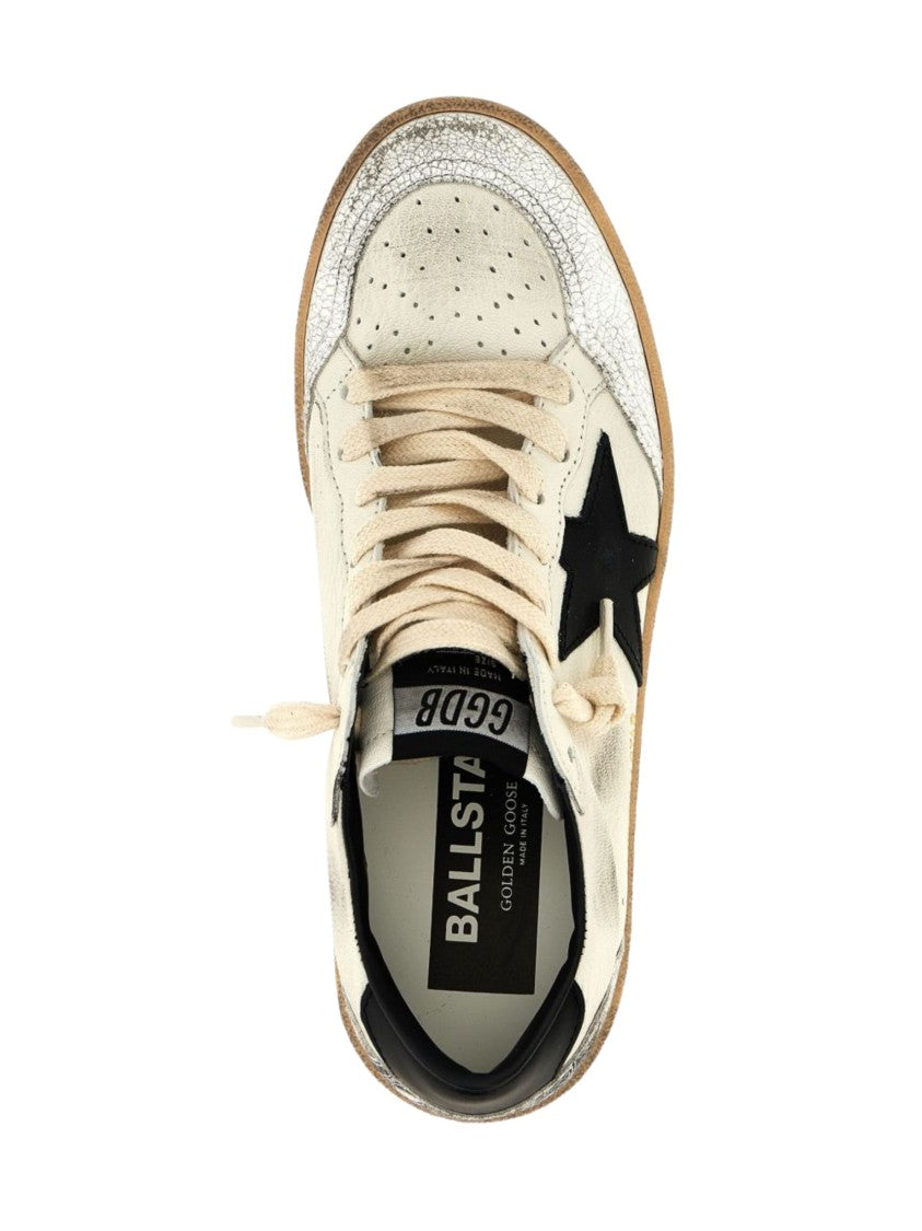 Golden Goose White Leather Ballstar Sneakers