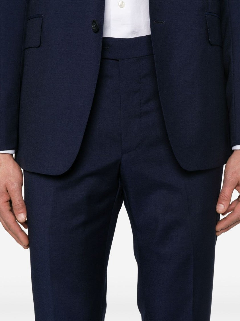 Tagliatore Tailored Blue Suit With Classic Two-Button Closure