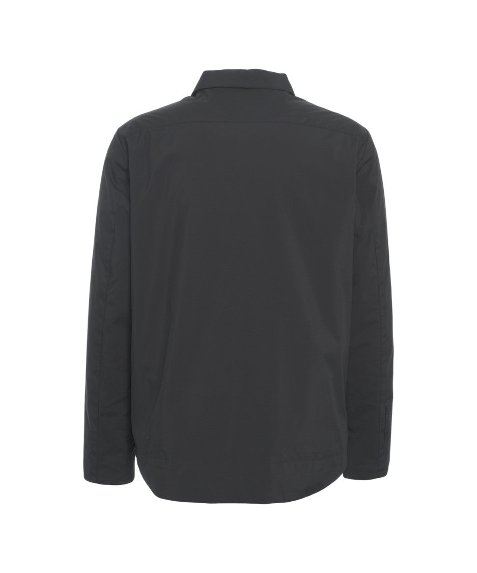 People Of Shibuya Black 'Kiso' Overshirt With Minimalistic Design And Functional Button Closure