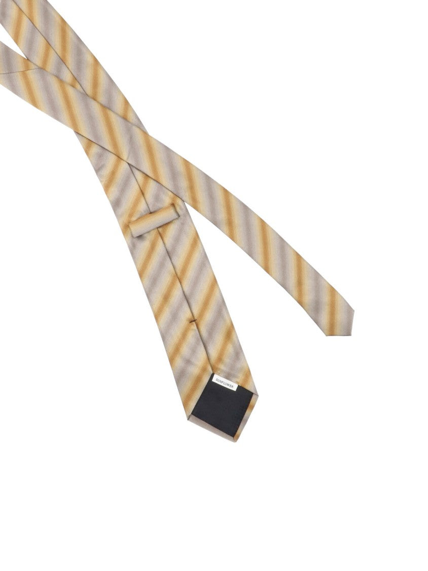 Sunflower Beige Striped Silk Tie