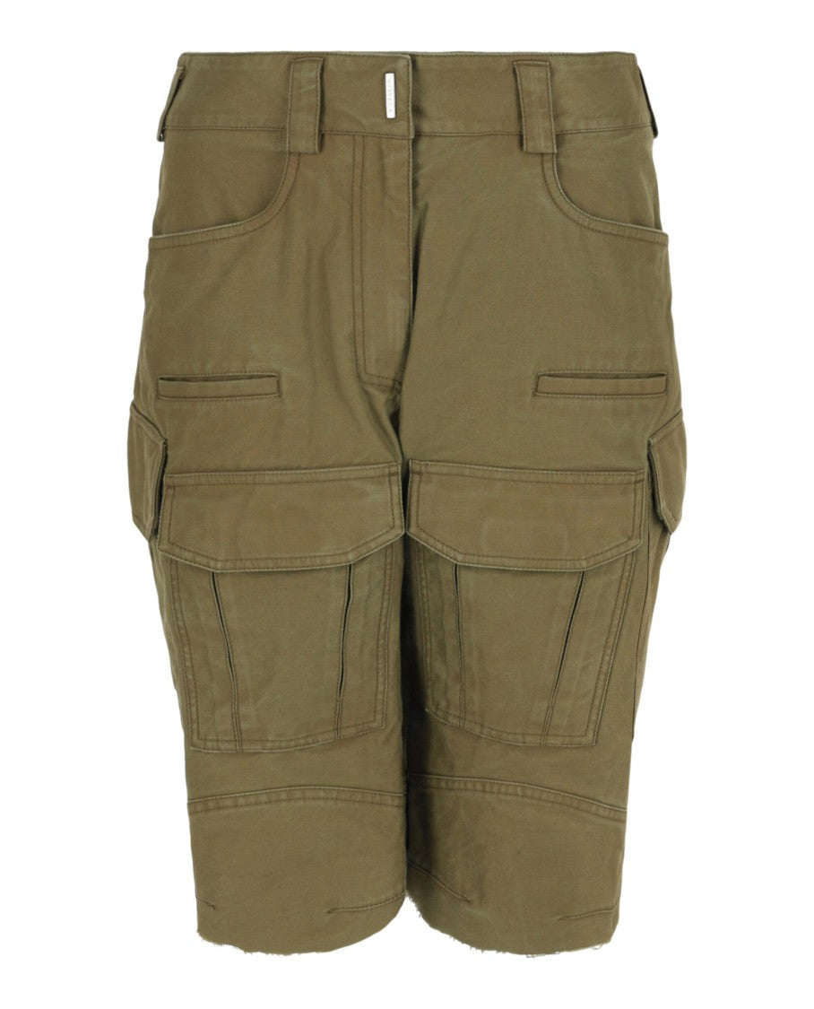 Givenchy Frayed Multi-Pocket Cargo Shorts