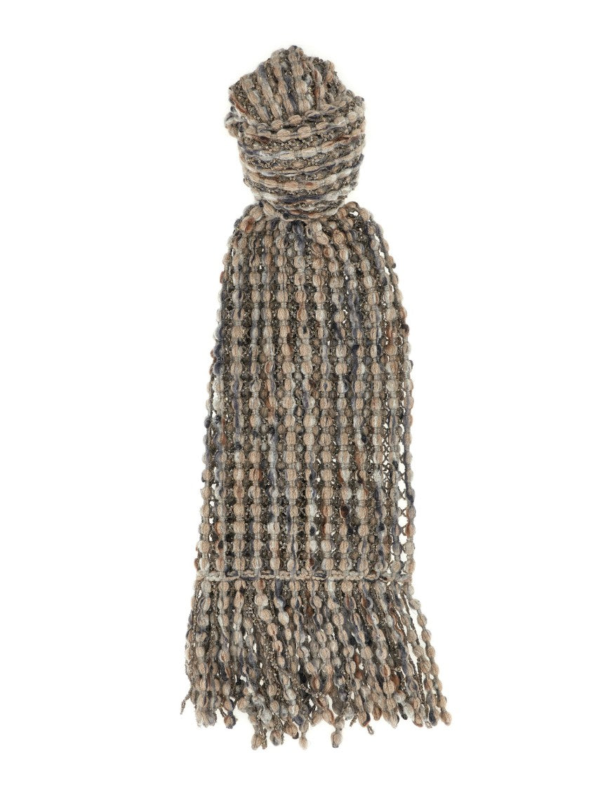 Brunello Cucinelli Balloon Net Embroidery' Scarf