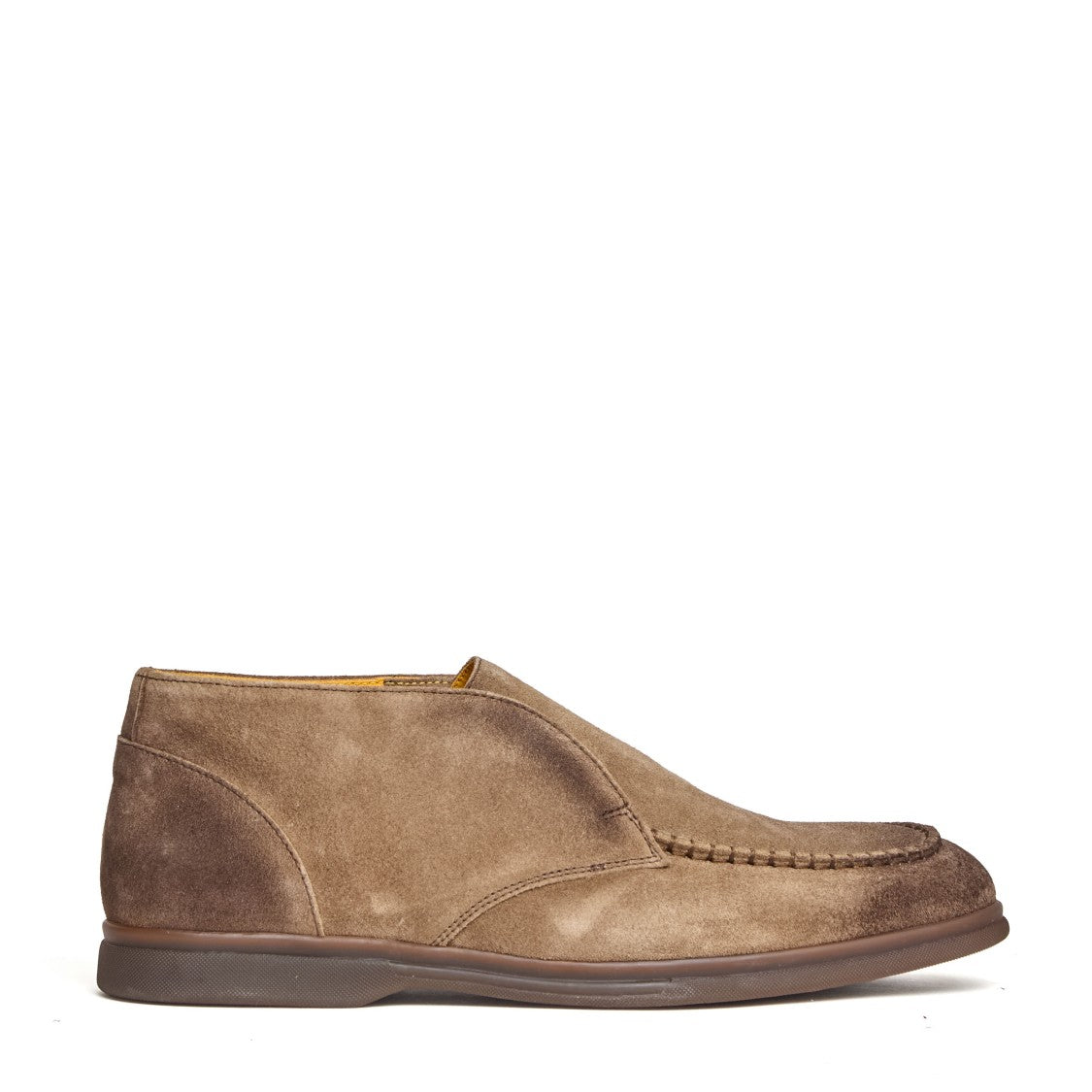 Doucal's Brown Suede Ballerinas With Moccasin Design And Refined Silhouette