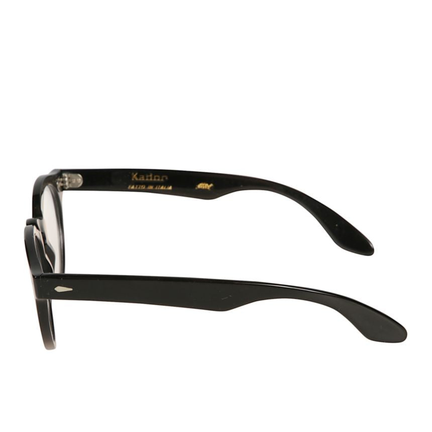 Kador Robin Glossy Black Round Frame Sunglasses With Sturdy Temples