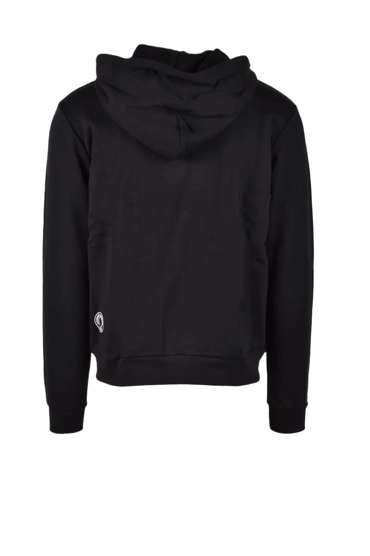 Costume National Black Hooded Cotton Sweatshirt
