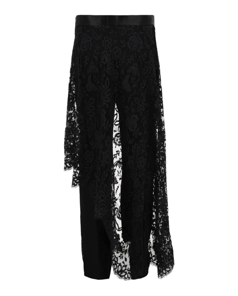 Alexander Mcqueen Lace Drape Cigarette Trousers