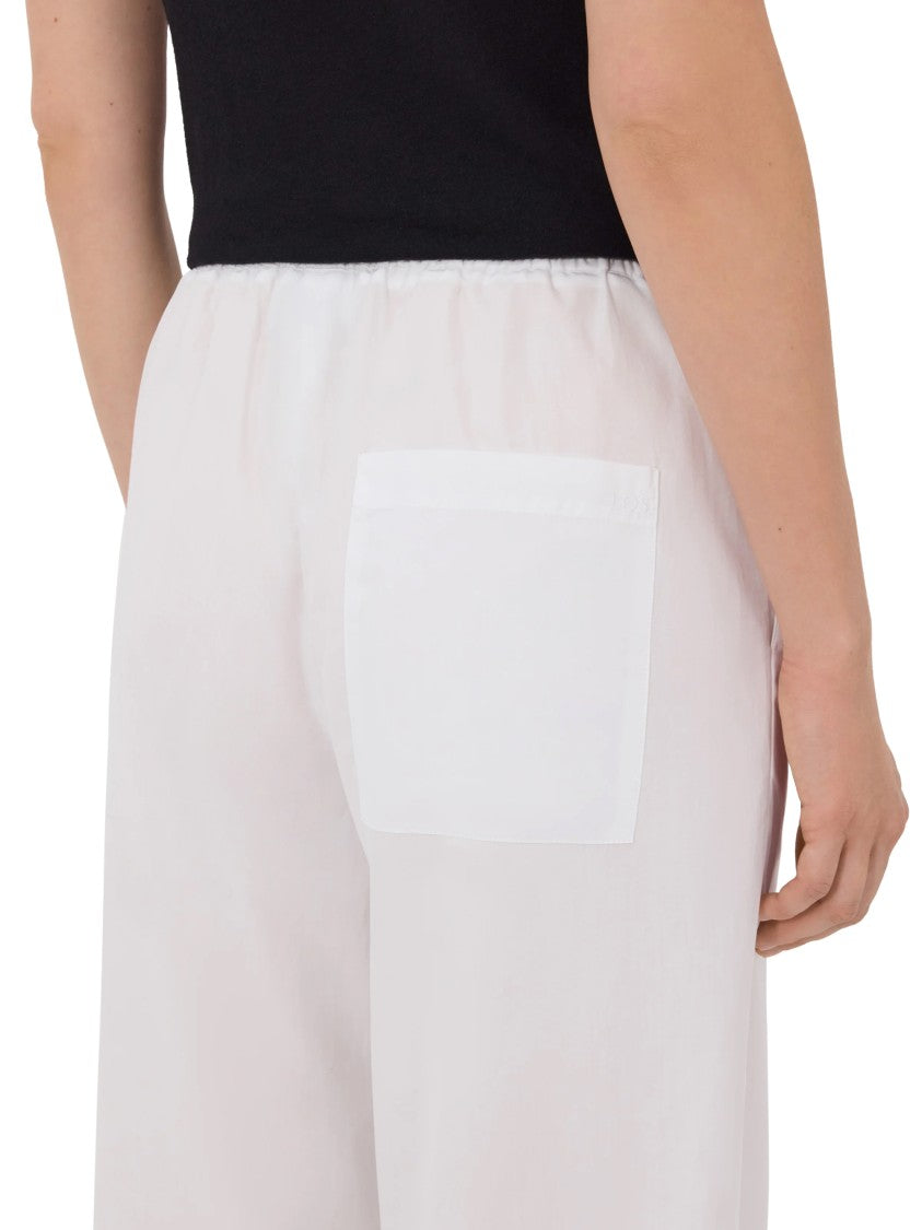 Loulou De Saison Sero Lds Elastic Waist Straight-Leg Cotton Pants