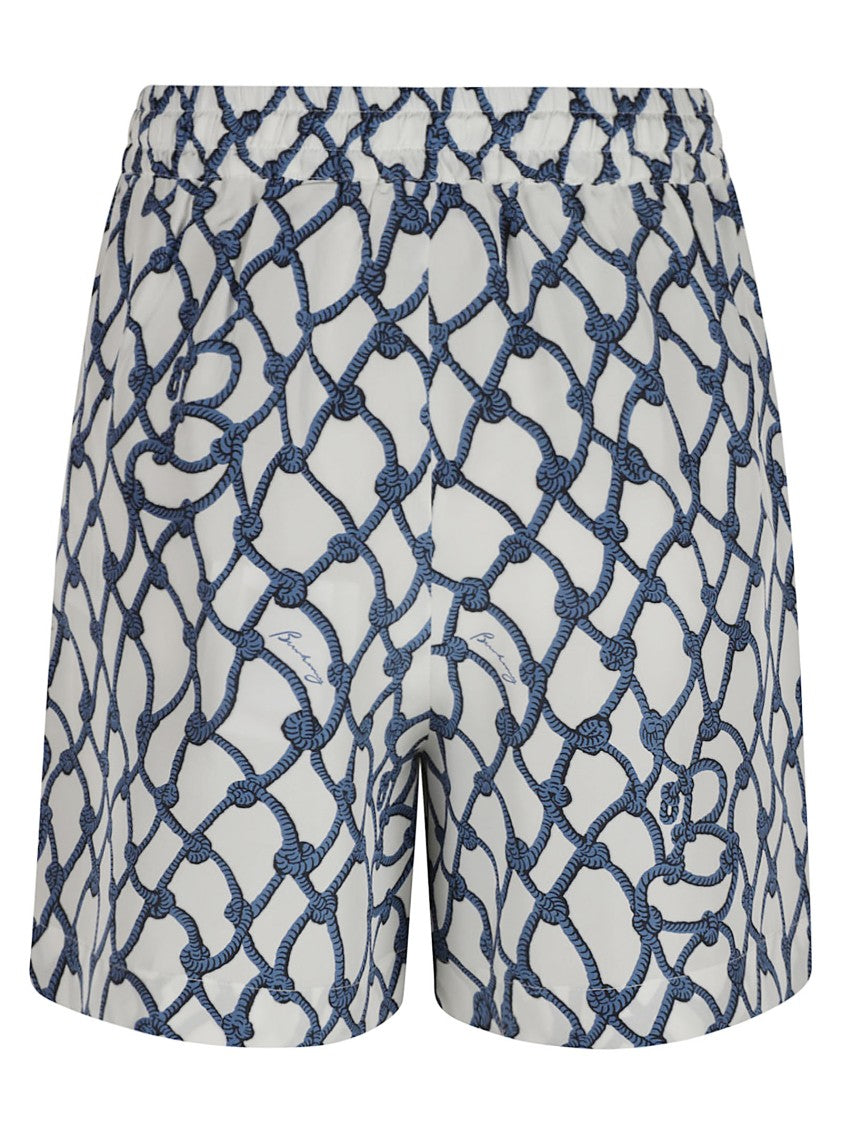 Burberry Dynamic Patterned Silk Shorts