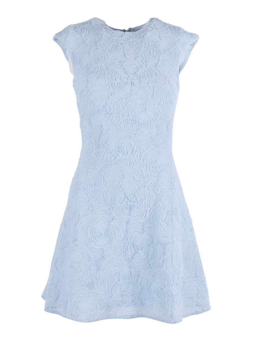 Rotate Blue Plein Air Mesh Mini Dress