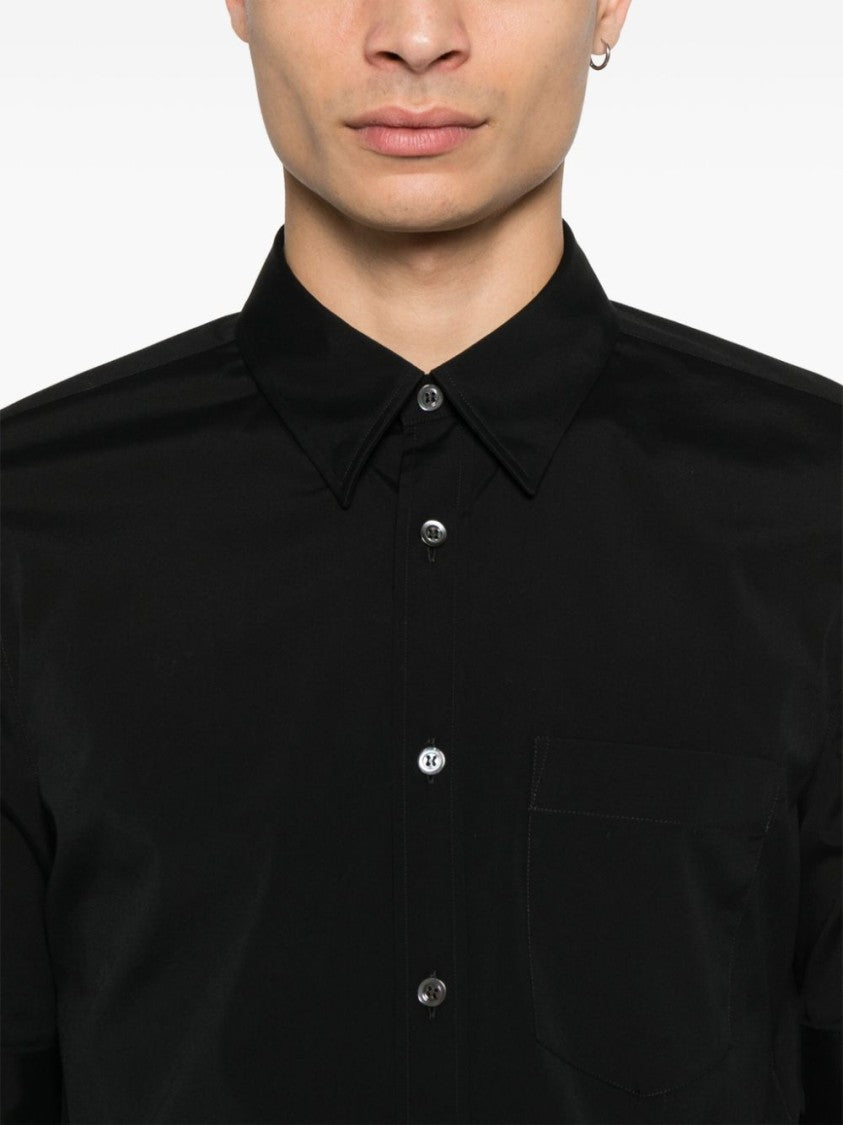 Alexander Mcqueen Classic Collar Black Shirt