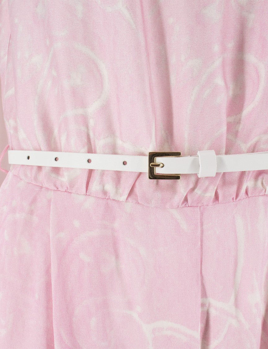 Ermanno Firenze Pink Lace Viscose Jumpsuit