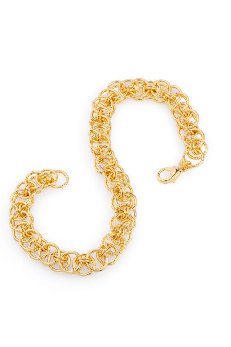 Federica Tosi Gold Lace Bella 18K Gold Plated Bronze Metal Necklace