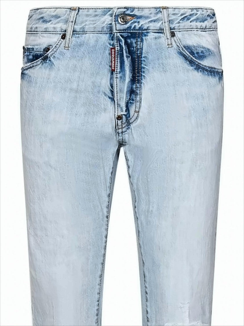 Dsquared2 Light Wash Distressed Slim Fit Denim Pants