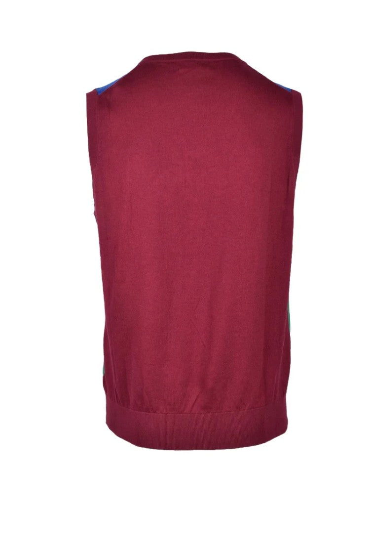 Ballantyne Sleeveless Argyle Knit Vest